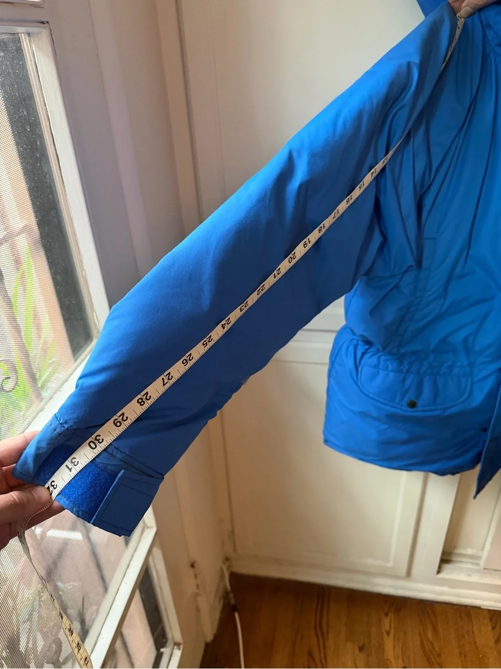 Vintage The North Face Blue Down Parka Jacket w/ Removable Hood – Men’s Large